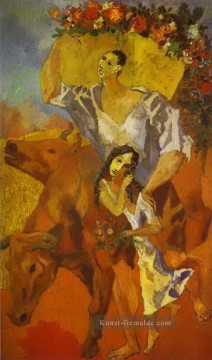  Komposition Kunst - Die Bauern Komposition 1906 kubist Pablo Picasso